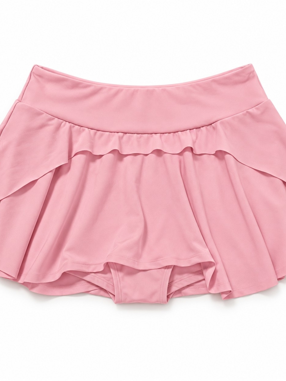 SHEIN Pink Ruffle Skirted Bikini Bottom Swim Skirt Size M